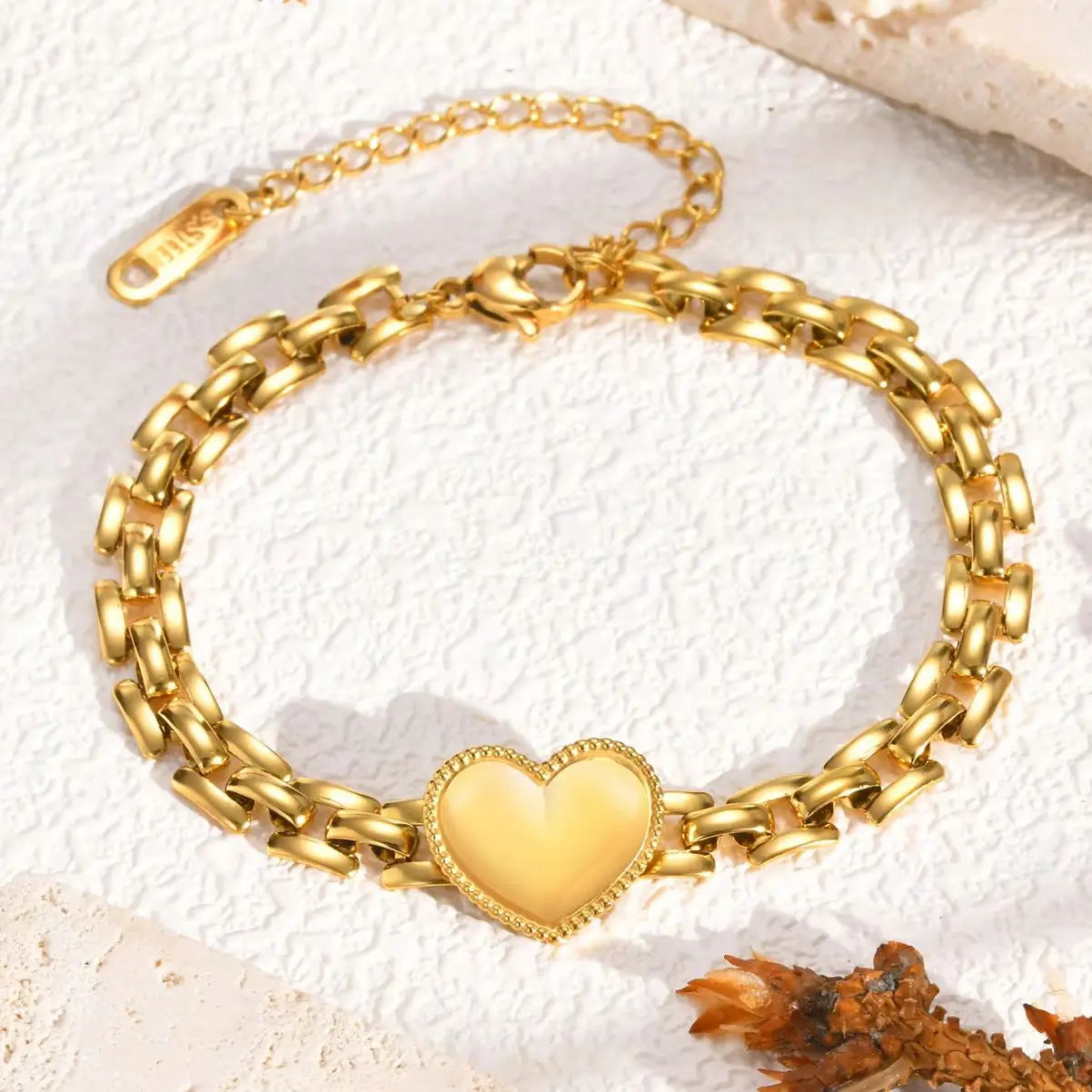 Trendiges Liebes-Herz-Armband für Frauen, Edelstahl-Armband mit Kettenarmbändern, exquisiter Party-Schmuck, Muttertagsgeschenk