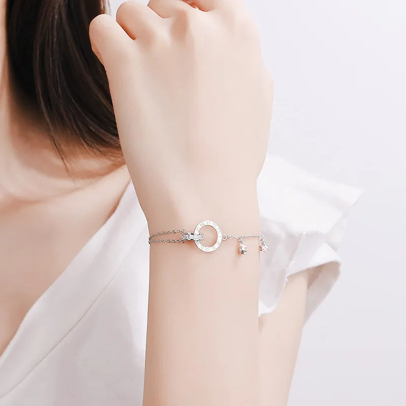 Trumium neue s925 Sterling Silber Armbänder für Frauen römische digitale Armband weibliche Retro-Stil Luxus Schmuck Mädchen Geschenke