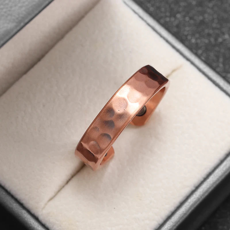 Unregelmäßiger konkaver und konvexer Kupfer ring Magnetische Energie Behandlung Gelenks chmerz ring geeignet für Frauen und Männer Schmuck