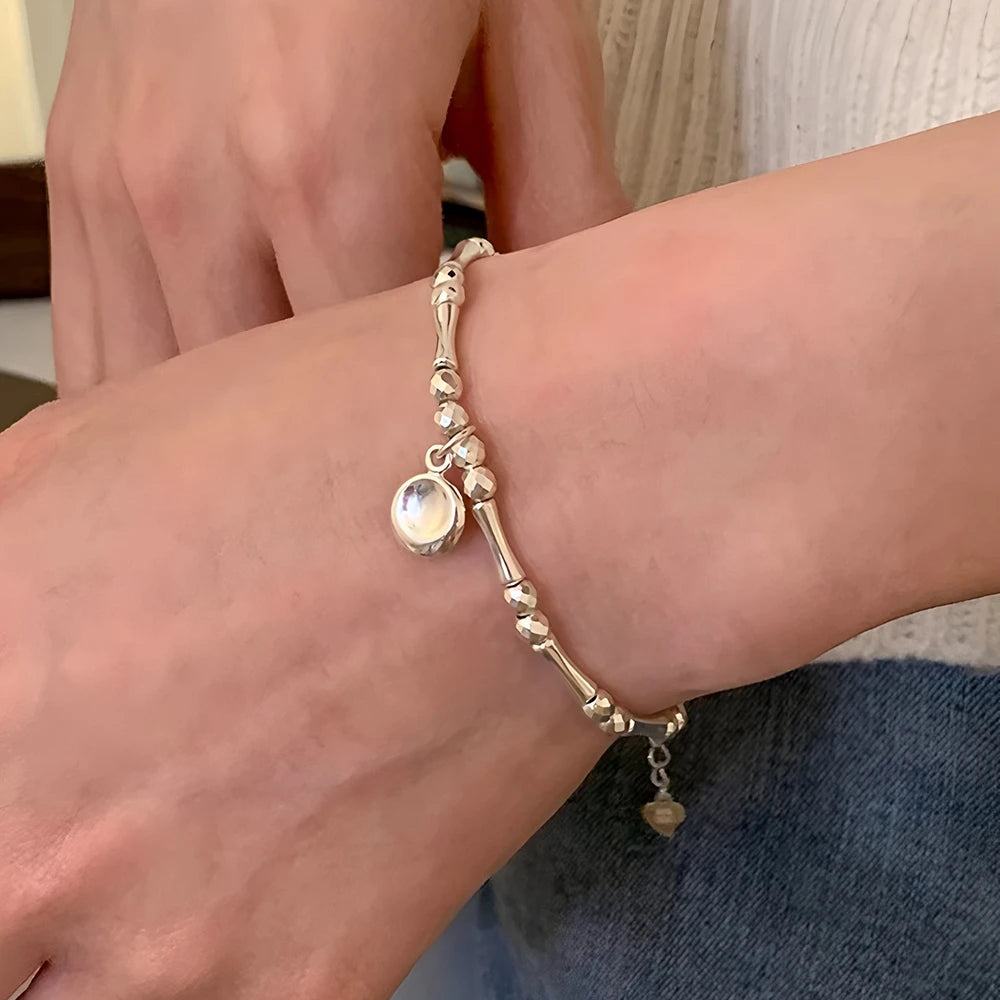 VENTFILLE Schmetterlingsarmband aus 925er-Sterlingsilber für Mädchen, Perlenschnur-Design, Insekt, modisch, vielseitiger Schmuck, Geschenk, Dropshipping