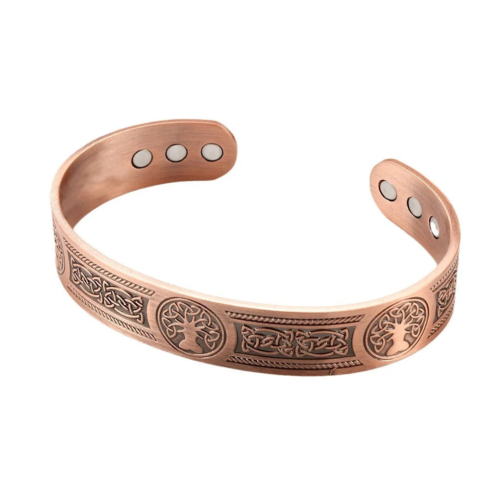 Vintage-Armband mit magnetischer Energie im europäischen und amerikanischen Stil, antikes Kupfer-Magnet-Trendaccessoire