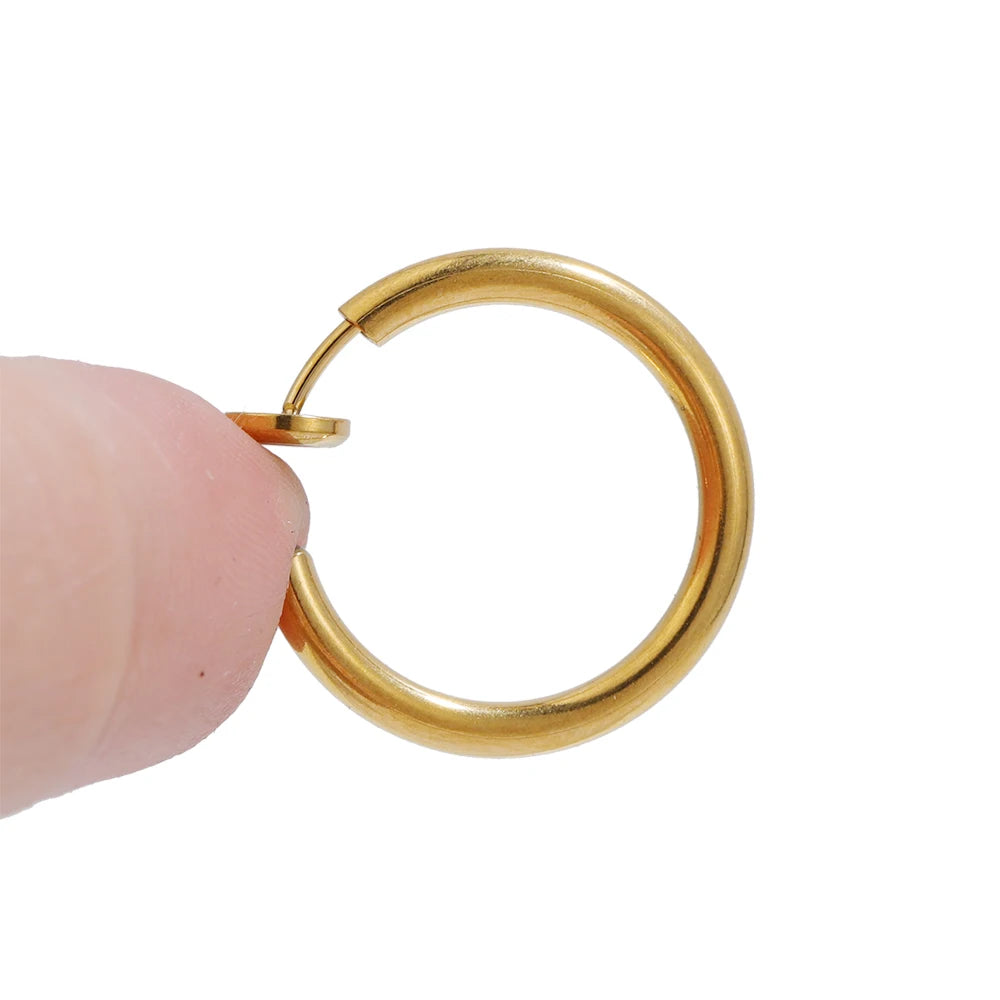 10 Stück 304 Edelstahl 2 mm Draht Ohrclips gefälschte Creolen für Frauen ohne Ohrlöcher Clip DIY Schmuckherstellung Zubehör