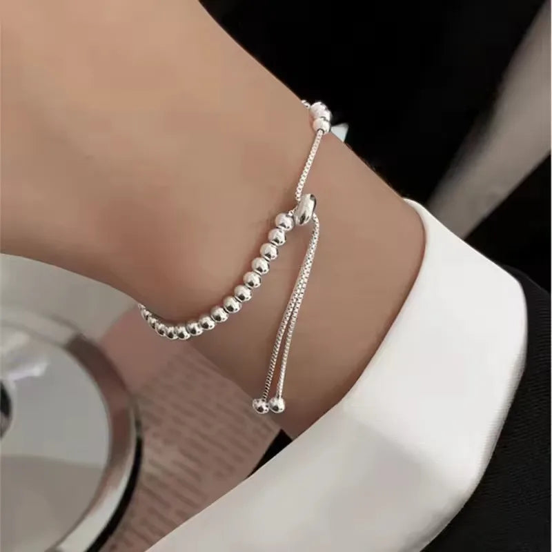 VENTFILLE Schmetterlingsarmband aus 925er-Sterlingsilber für Mädchen, Perlenschnur-Design, Insekt, modisch, vielseitiger Schmuck, Geschenk, Dropshipping