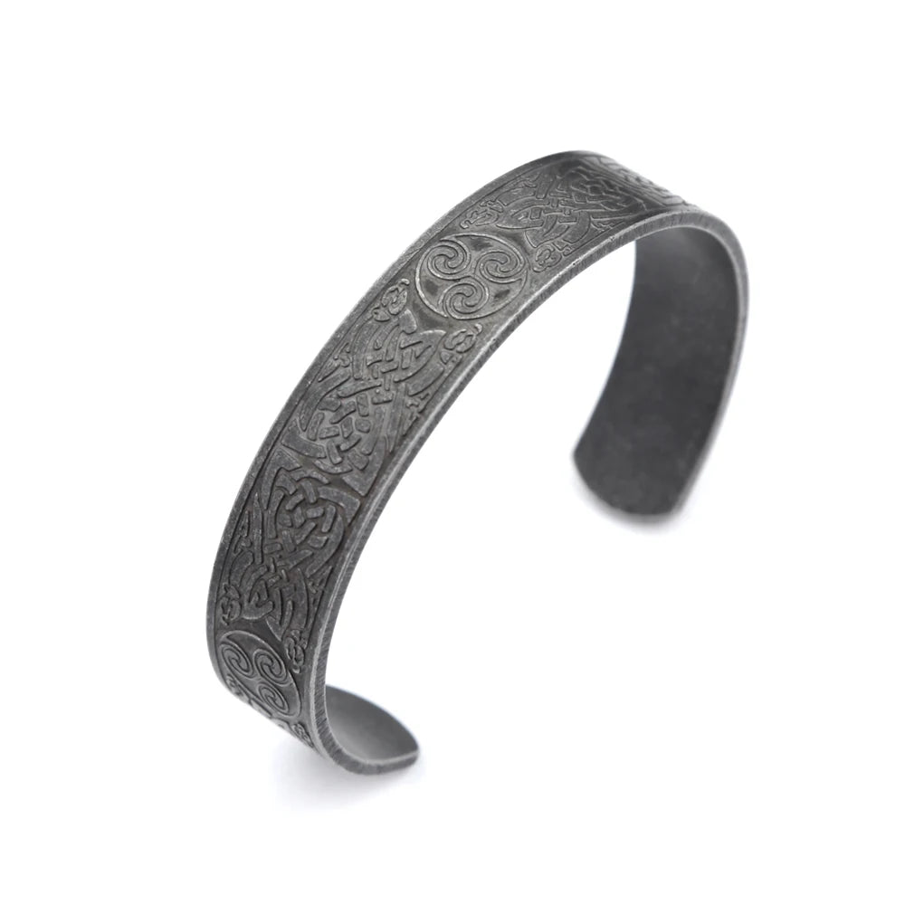 Vintage nordische Wikinger Valknut Armbänder Edelstahl keltischen Knoten Armreifen für Männer Mode Amulett Schmuck Geschenke Drops hipping