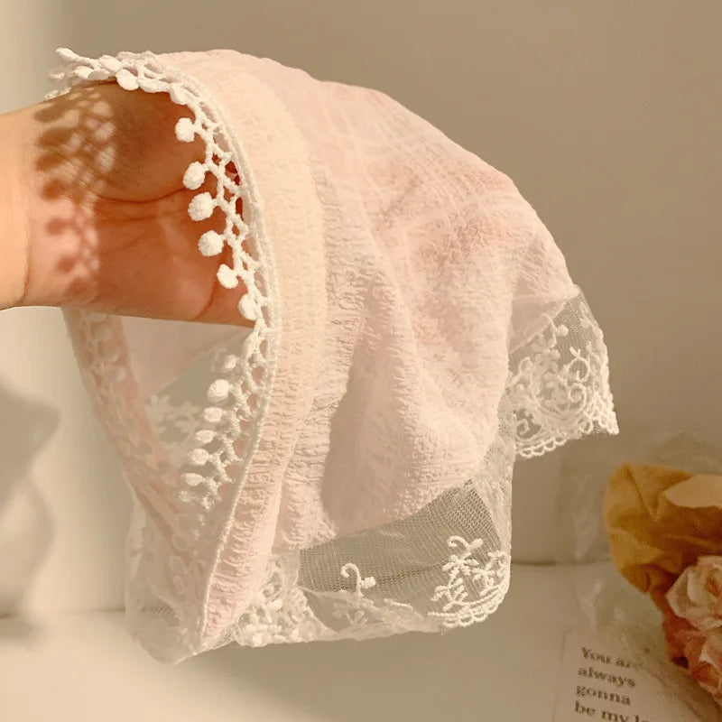 Spitze Dreieckiges Haar Schal Stirnband Quadratisches Kopftuch Haarband Turban Verband Bandana Stirnband Frauen Headwrap Haar Zubehör