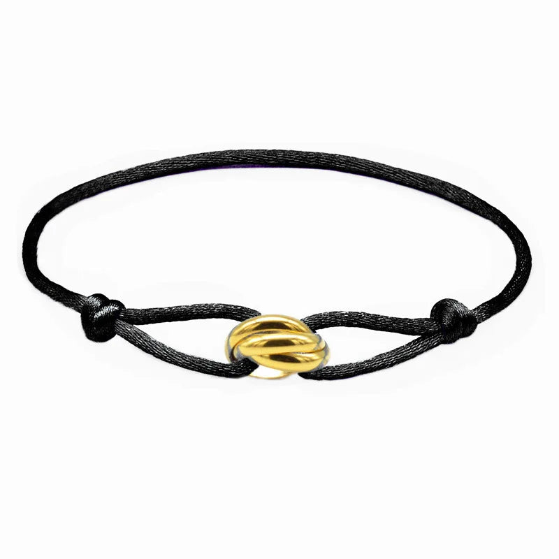 Glücksperlen-Armband für Paare, Freundschaft, Edelstahlringe, verstellbar, wasserdicht, Liebhaber-Armband für Damen und Herren, Schmuck