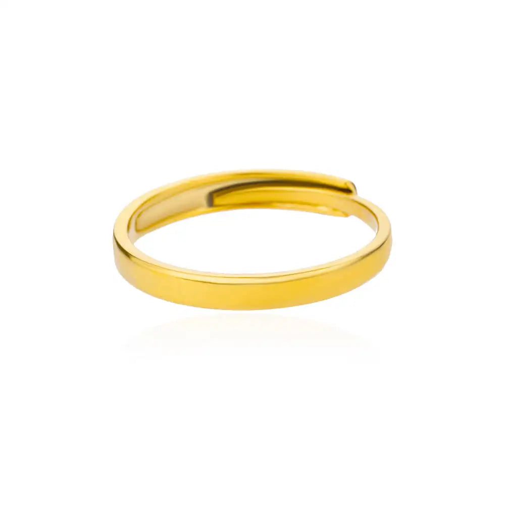 Minimalistische Textur Edelstahl Geometrische Ringe für Frauen Gold Farbe Öffnung Paar Ring Ästhetische Hochzeit Weihnachten Schmuck