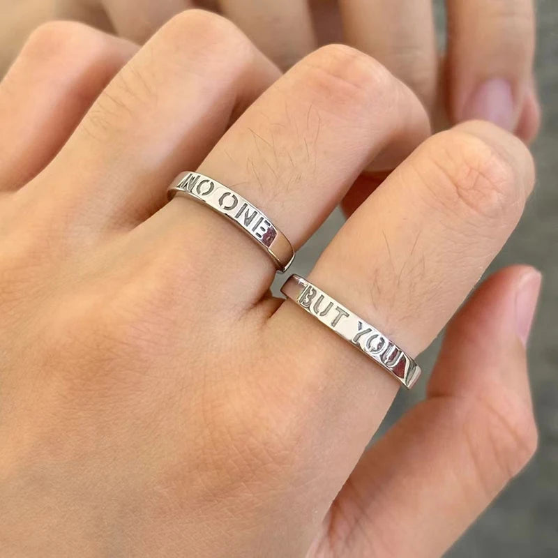 1 paar Mode ABER SIE NICHT EINS Paar Ringe Für Frauen Paar Ring Zubehör Mädchen Einfache Schmuck Geschenk