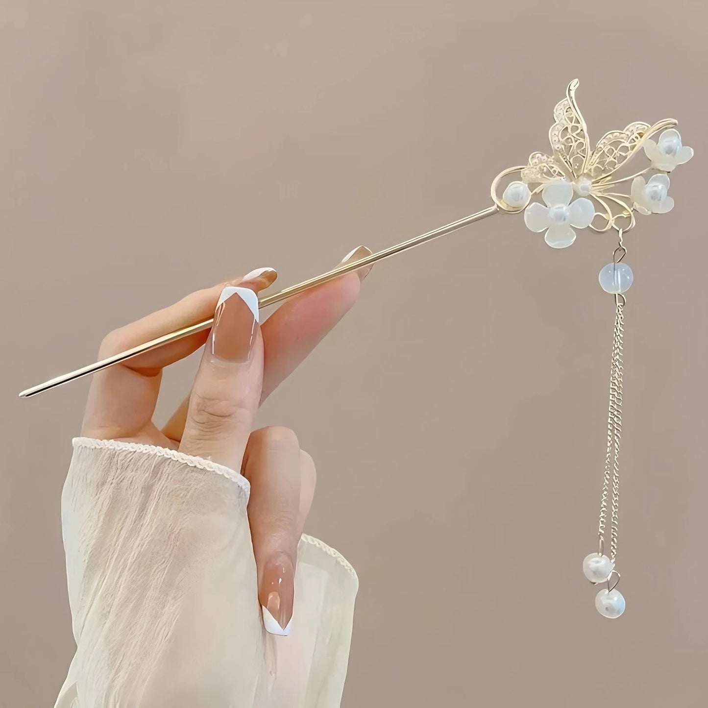 Elegante chinesische Stil Haarspange Quaste Haarstab traditionelles Blumenmuster Frisur Zubehör Frauen Schmuck Haarnadel Haarnadel