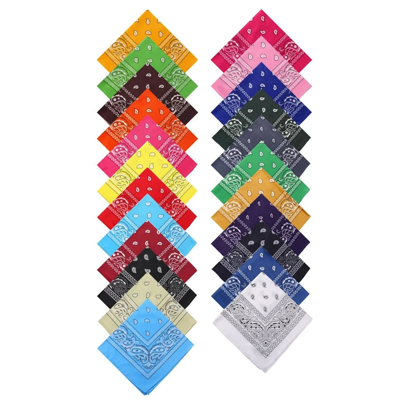 Hip Hop Frauen Bandana Schal Mädchen Kinder Punk Quadratische Bandanas Kopfbedeckung Mode Böhmischen Kopf Schal Stirnbänder Haar Zubehör 2024