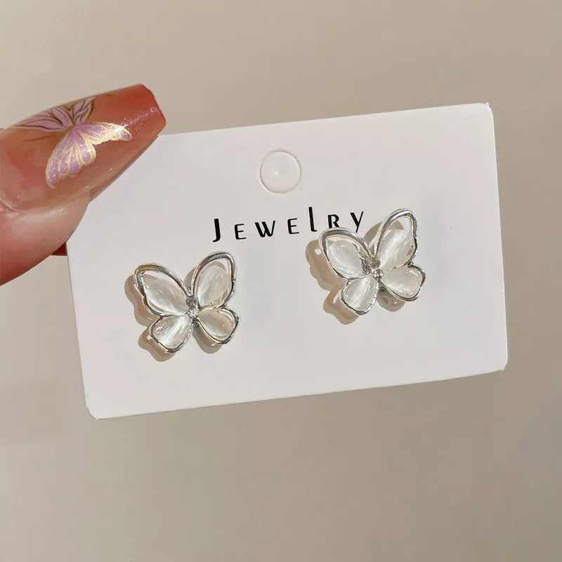 Schmetterling magnetische Edelstein eingelegte Ohrclips personalisierte Mode Luxus Hochzeit Party Damen Ohrringe Festival Mädchen Schmuck Geschenk