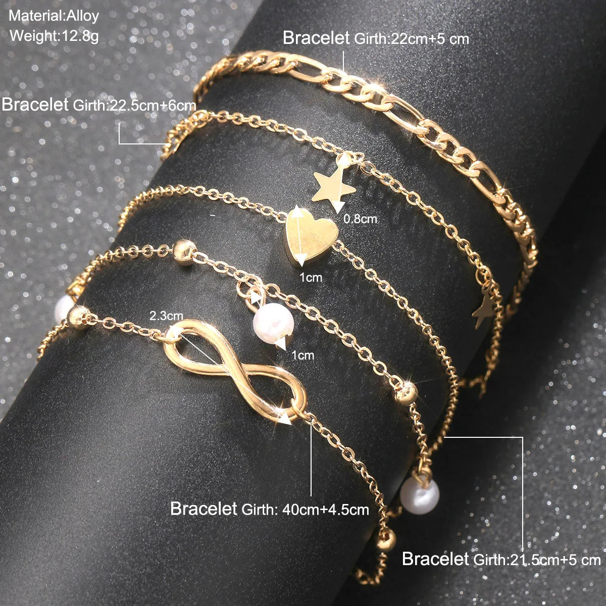 Punk Vintage Böhmischen Gold Farbe Fußkettchen für Frauen Mädchen Schlüssel Herz Schmetterling Bein Knöchel Fußkettchen Armband Strand Weibliche Schmuck Geschenk