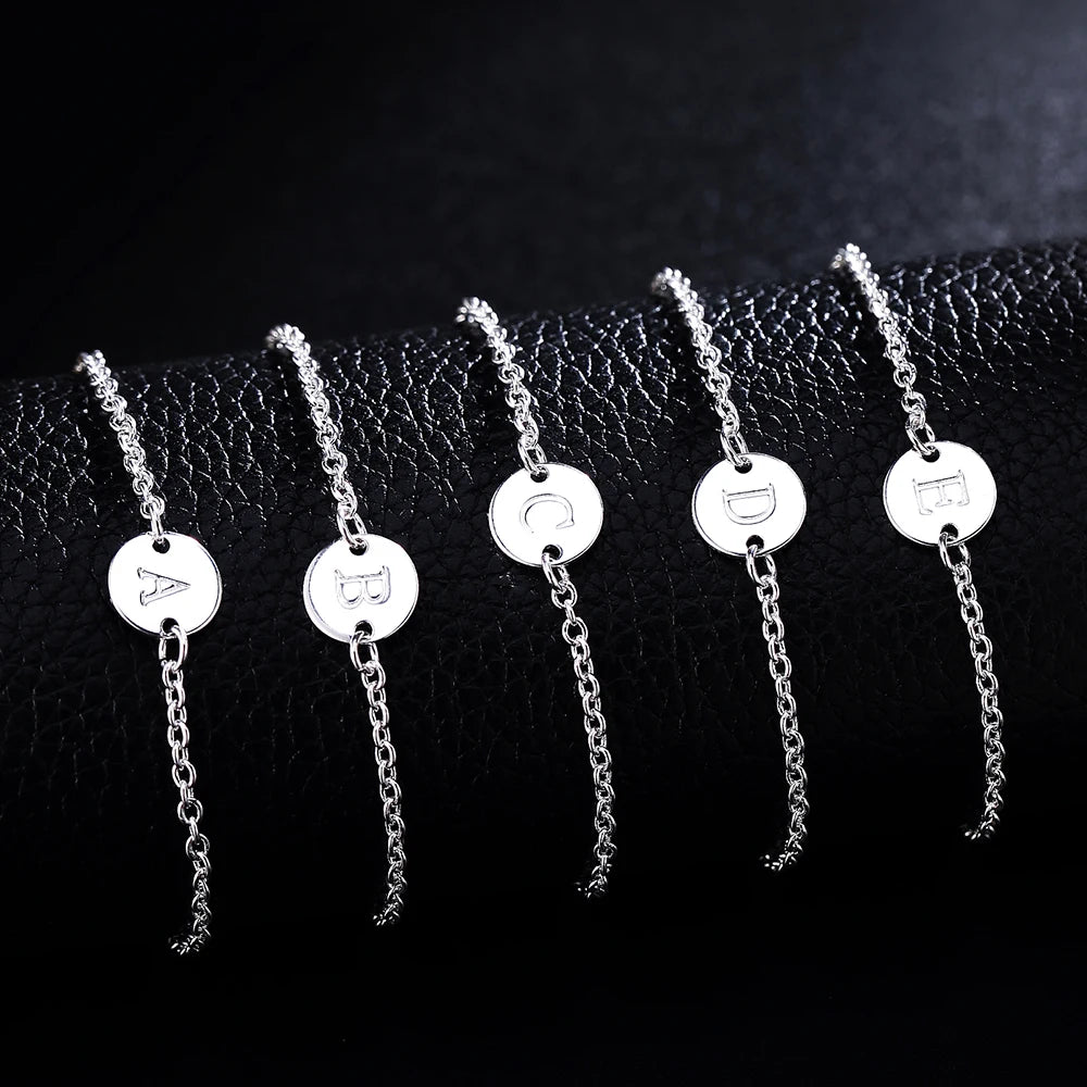 Neue trend 925 sterling Silber 25 brief karten Kette Armbänder für Frauen Mode hochzeit Partei edlen Schmuck Weihnachten Geschenke