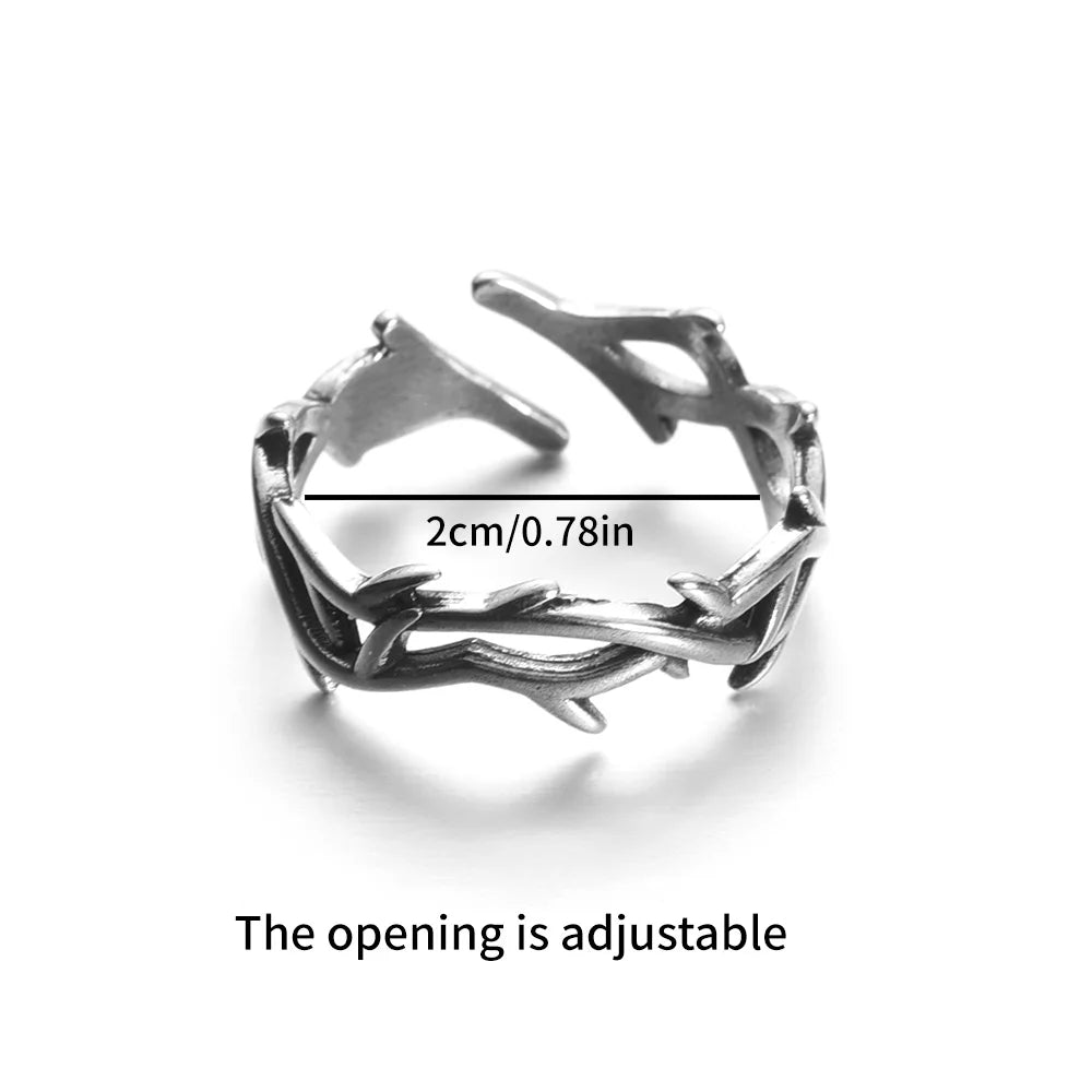 Mode Unregelmäßige Dornen Ringe Für Paar Retro Hip-hop Persönlichkeit Einstellbare Finger Ring für Männer Frauen Liebhaber Schmuck Geschenke