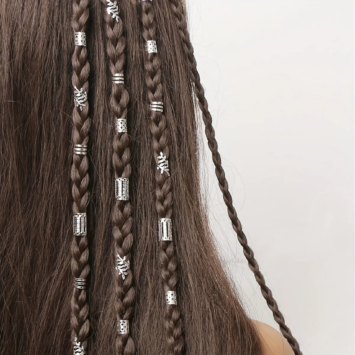 40/80PCS Elegante Aushöhlen Haar Ringe Für Frauen Mädchen DIY Haar Zubehör Loc Haar Schmuck für zöpfe