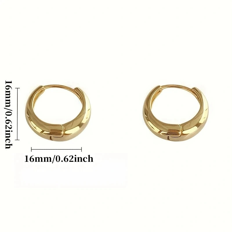 2 Stück elegante, hypoallergene französische Creolen aus Edelstahl, bequemes Retro-Sexy-Design, Weihnachtsgeschenke für modische Frauen