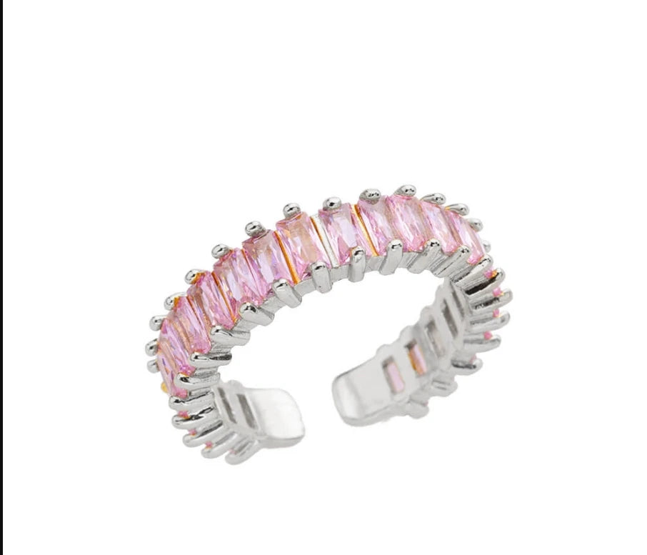 Farbige Kubikzircon Quadrat Ringe Für Frauen Männer Edelstahl Gold Farbe Kristall Hochzeit Ring Luxus Schmuck Geschenk bague femme