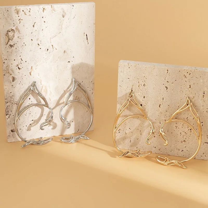 Elegante Süße Elf Ohr Manschetten Ohrringe Frauen Trendy Gold Farbe Wrap Ohr Clip Auf Ohrringe Modeschmuck Mädchen Geschenk 1 stücke