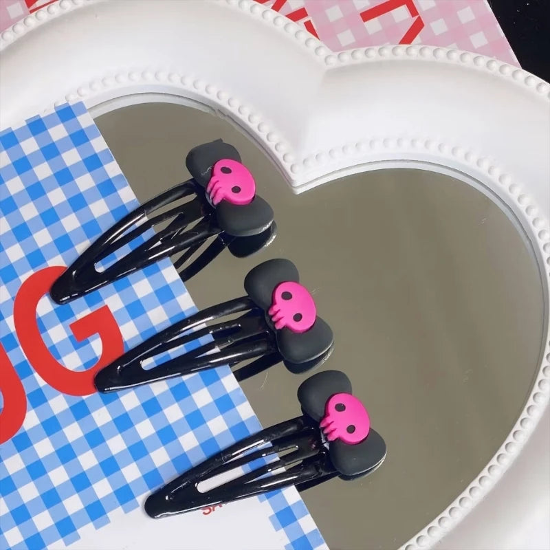 Schädel Haarnadel Schleifen Haars pangen Haarnadel Schädel Bobby Pin Schleifen Haars pange Bögen Haarnadel jk Haars pange jk Haarschmuck