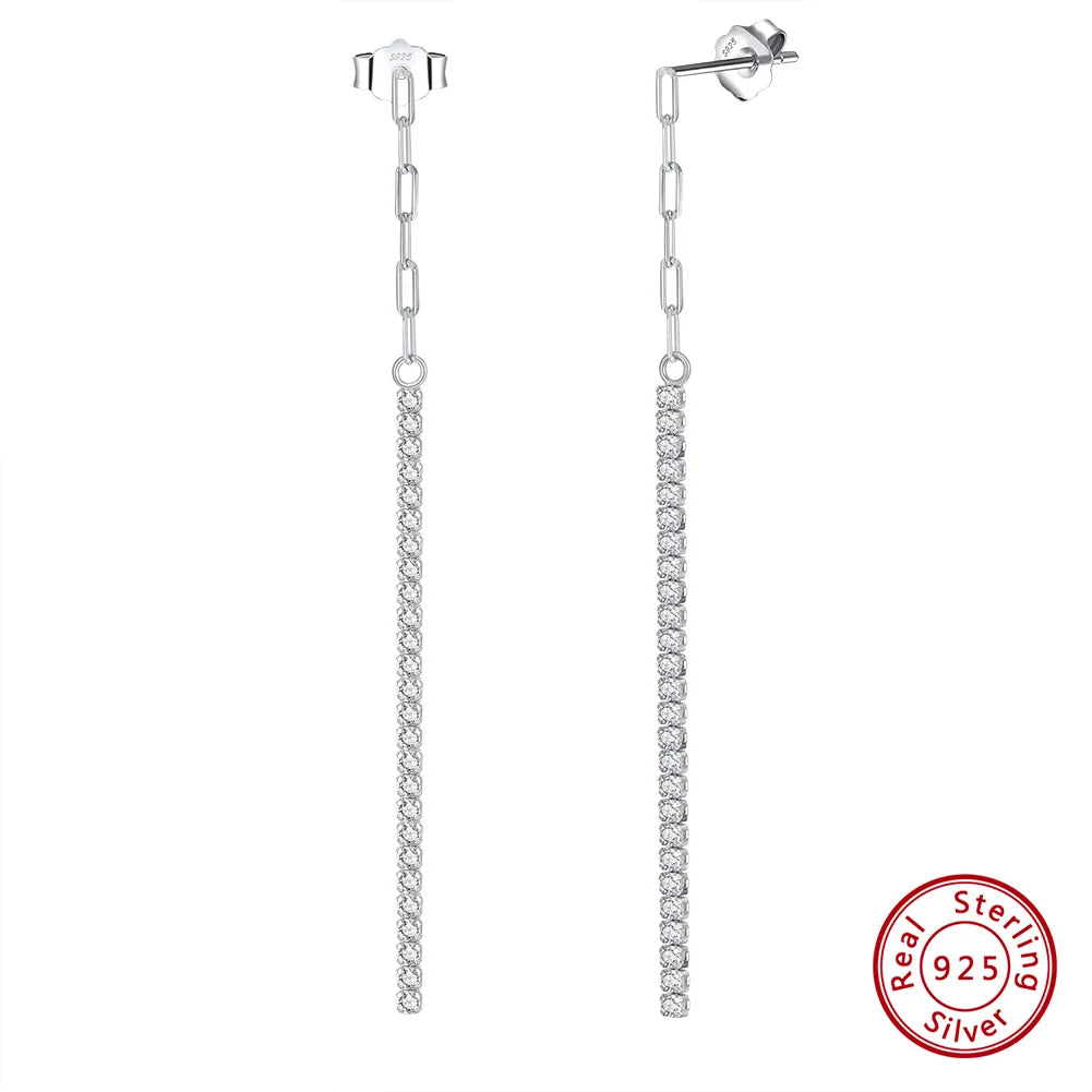 ORSA JEWELS 14 Karat vergoldete Büroklammerketten Tennisarmband für Damen, 925er Sterlingsilber, handgefertigte Armbänder, Schmuck SB141
