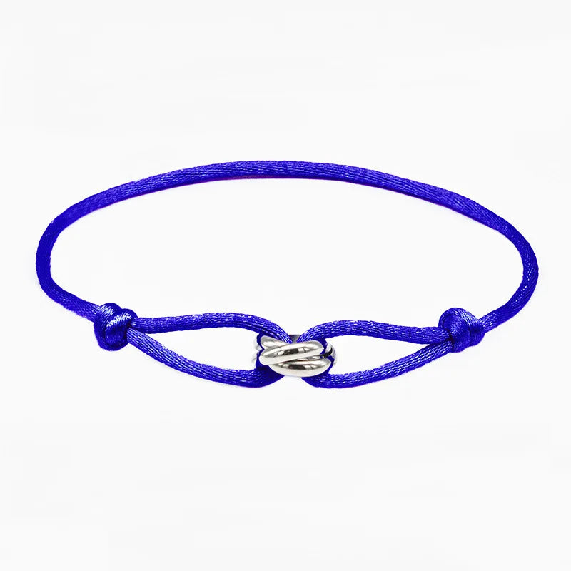 Glücksperlen-Armband für Paare, Freundschaft, Edelstahlringe, verstellbar, wasserdicht, Liebhaber-Armband für Damen und Herren, Schmuck