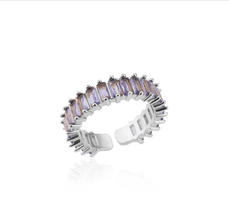 Farbige Kubikzircon Quadrat Ringe Für Frauen Männer Edelstahl Gold Farbe Kristall Hochzeit Ring Luxus Schmuck Geschenk bague femme