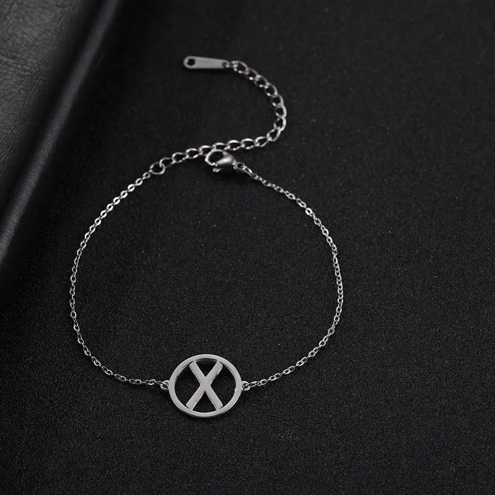 Likgreat 24 Wikinger-Runen-Charm-Armband, Edelstahl, für Damen und Herren, Schmuck, nordischer alter Schutzpatron, Odin-Amulett, Geschenk, 2023, Neu