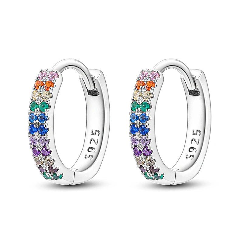 Original 925er Sterlingsilber, buntes Gold, Roségold, große Creolen für Frauen, Kollokation, Hochzeit, für Frau, Freundin, Geschenk