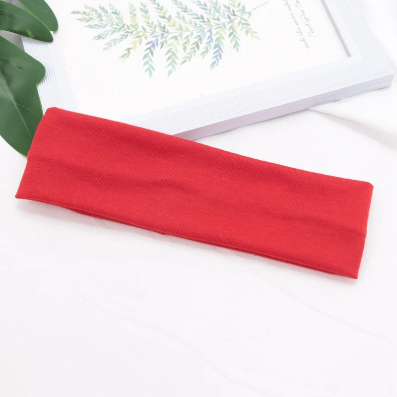 Elastisches Baumwoll-Haarband, modische Stirnbänder für Damen und Herren, solide Laufen, Fitness, Yoga, Haarbänder, Stretch, Make-up, Haar-Accessoires