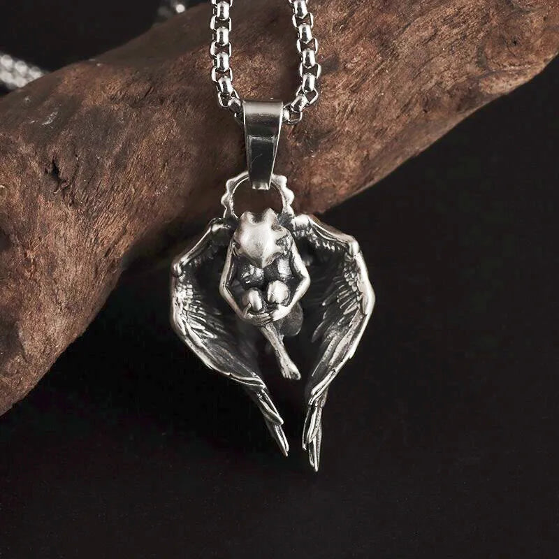 Versilberte Anime Mecha Schönes Mädchen Mädchen Anhänger Halskette Männer und Frauen Hip-Hop Rock Punk Trendy Schmuck Geschenk