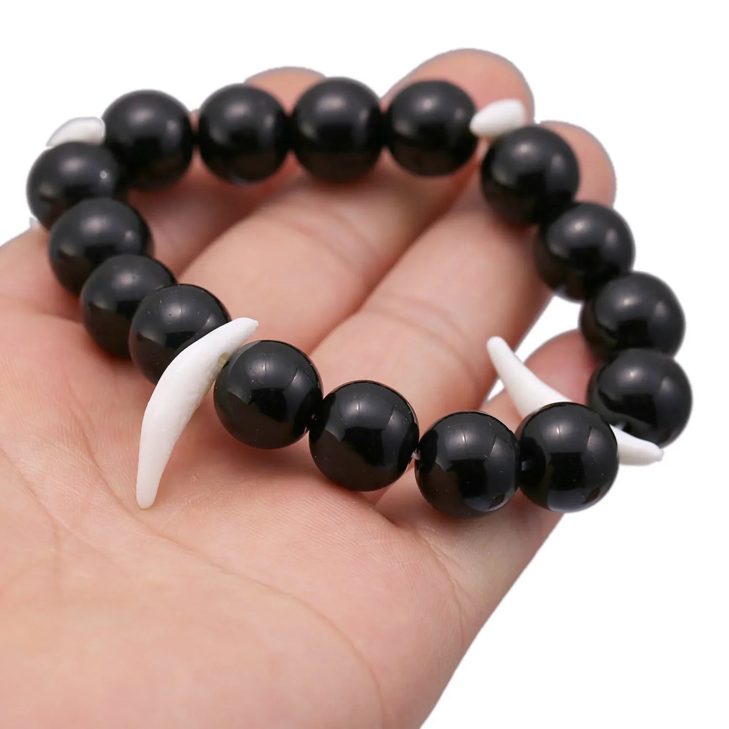 Anime Inuyasha Halskette Wort Geist Rosenkranz Schwarz Perlen Halskette Armreif Logo Anhänger Schmuck Geschenk