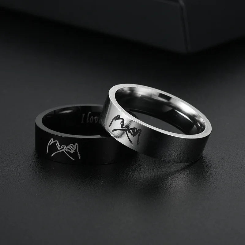 Titan Stahl Ring Für Männer Frauen Paar Ring Liebhaber Versprechen Ring Hochzeit Verlobung Mode Schmuck Geburtstag Geschenk Großhandel