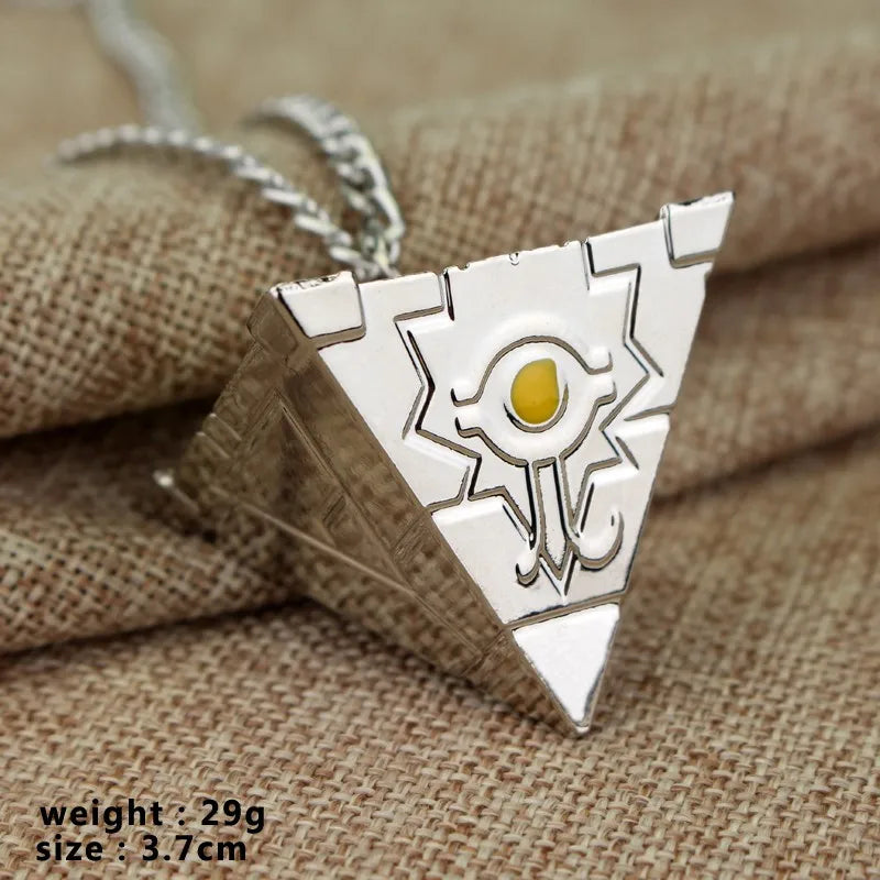 Anime Yu-Gi-Oh Halskette YGO Puzzle YuGiOh Yugi Millennium Pyramide Anhänger Schlüsselanhänger für Frauen Männer Ägyptisches Auge des Horus Schmuck