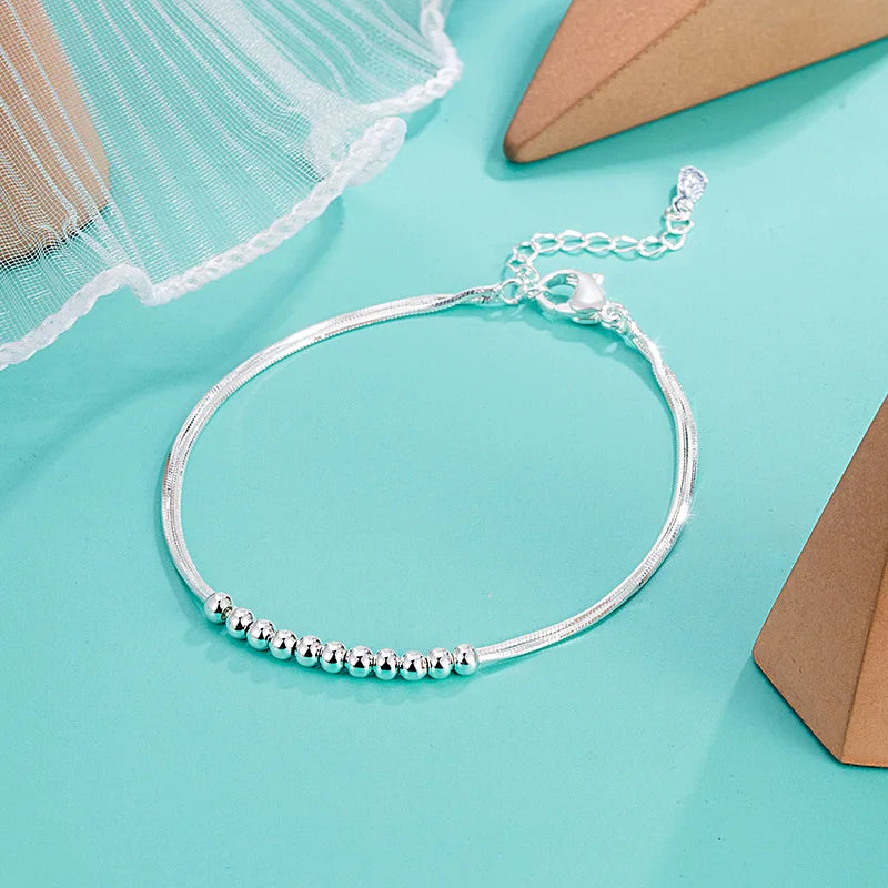 Fußkettchen aus 925er-Sterlingsilber, schillernde Kette, klare CZ, geometrisch, elegant, für Frau und Mädchen, Modeschmuck, Geschenk, Dropship-Großhandel