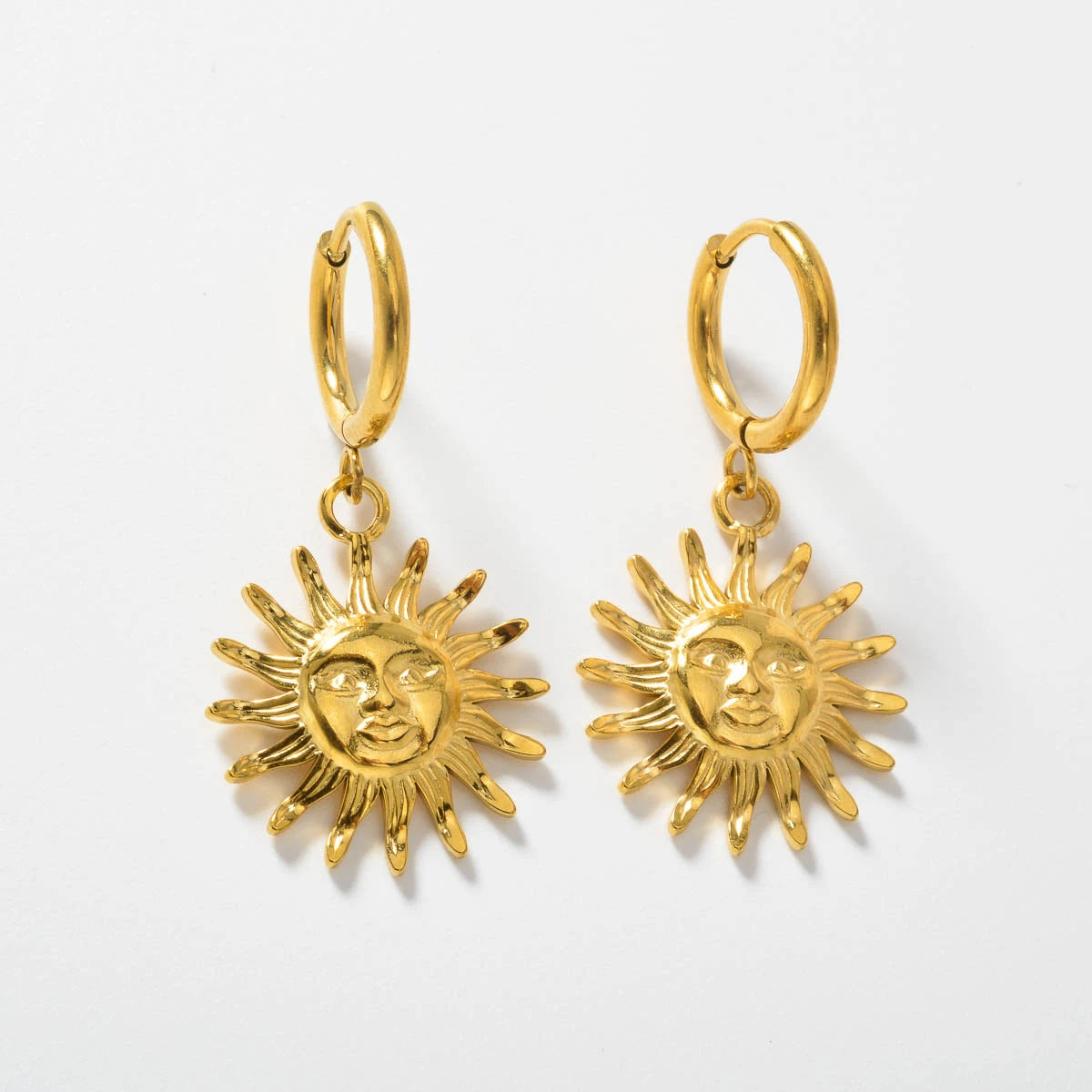 Vergoldete Textur Ohrstecker Edelstahl Goldene Ohren Großer Piercing Schmuck Frau Tanzparty Zubehör Schmuck Geschenk