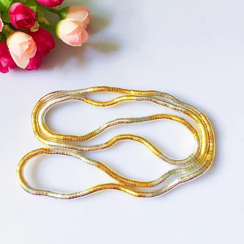 5 mm 90 cm Eisen flexible gedrehte Schmuck biegsame Schlangenhalskette 12 Farben erhältlich