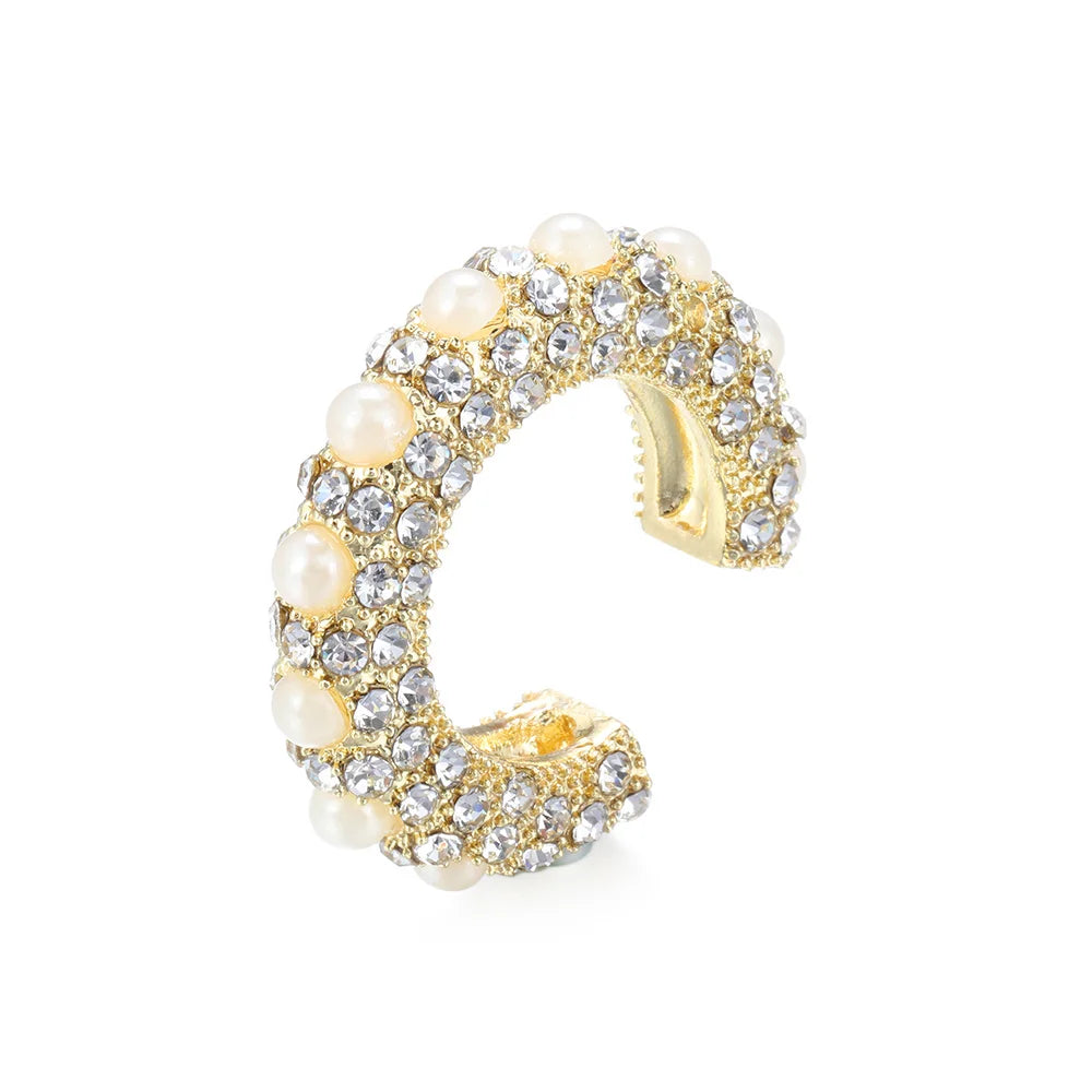 1 Stück cz Manschette Ohrringe für Frauen kleine C-Form Ohr manschette bunte Strass Clip Ohrringe Kristall Ohr manschette ohne Piercing