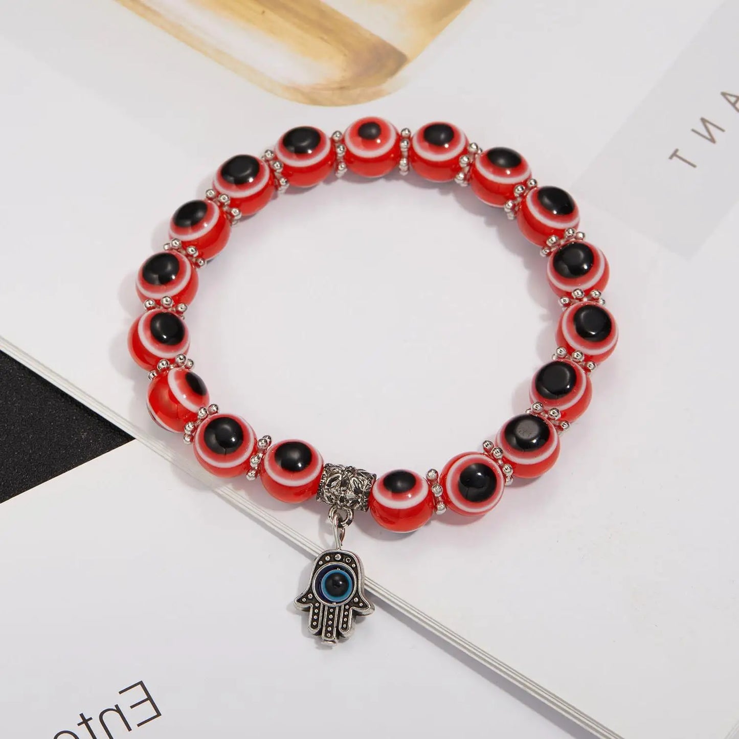 Türkische Lucky Evil Eye Armbänder für Damen und Herren, handgefertigtes Blue Eye Palm Armband, bringen Sie Glück, friedlicher Charm-Armband-Schmuck