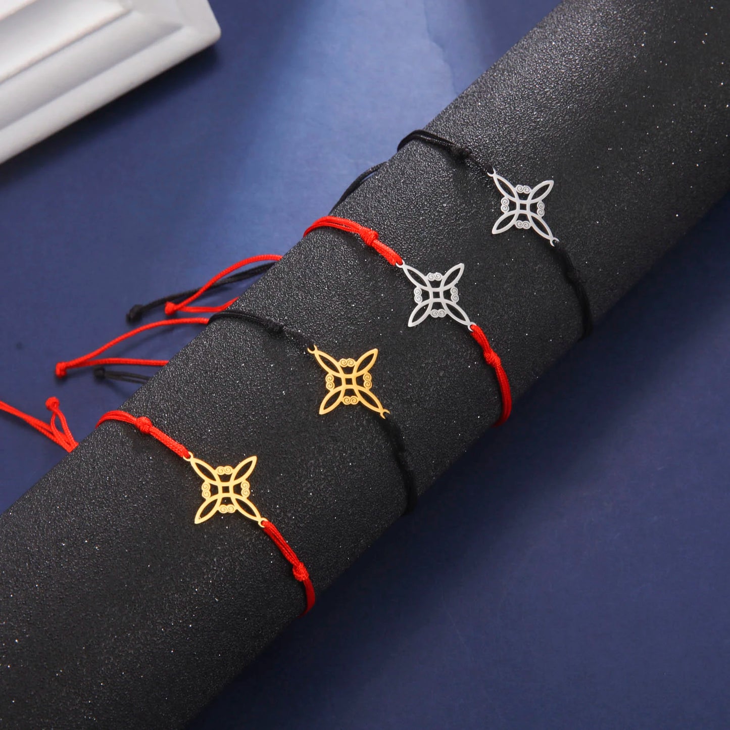 LIKGREAT Armband mit irischem Hexenknoten für Damen und Herren, keltischer Knoten, gewebtes Seil, Schmuck, Edelstahl, Amulett, Talisman, Geburtstagsgeschenk