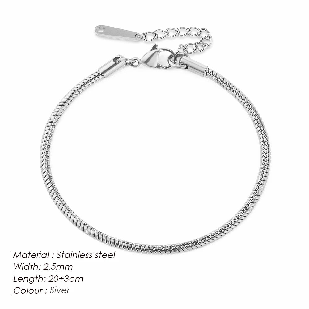 Emanco vergoldete runde Schlangen kette barfuß Strand Fuß schmuck einfachen Stil Metall Textur Geschenk für ihre Fabrik direkten Versand