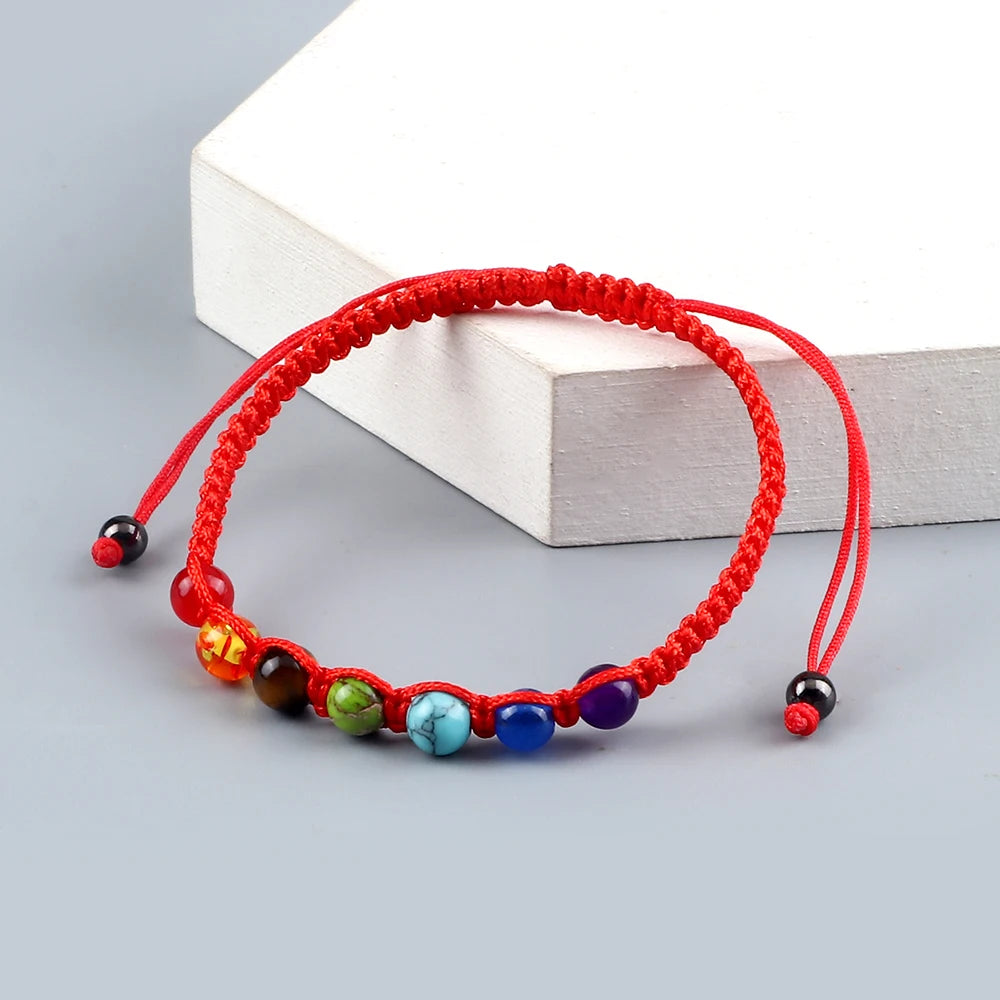 Handgewebtes 7-Chakra-Heilperlen-Armband für Männer, 6 mm, Naturstein, Gebetsarmbänder, Paare, modischer Armreif, Damen, Yoga, Schmuck, Geschenk