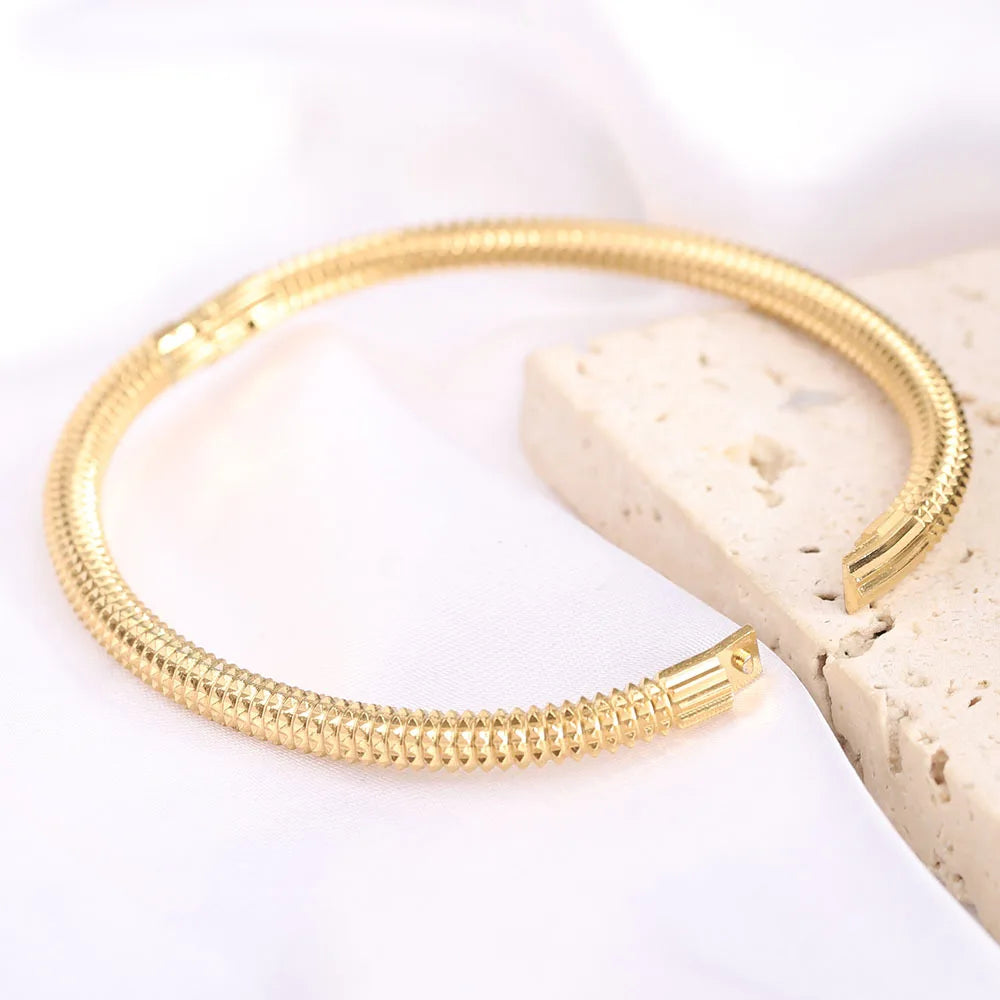5mm Retro Edelstahl Kette Statement Armband Armreif Persönlichkeit stachelig Punk resistent trend ige tägliche Schmuck Accessoires Geschenk