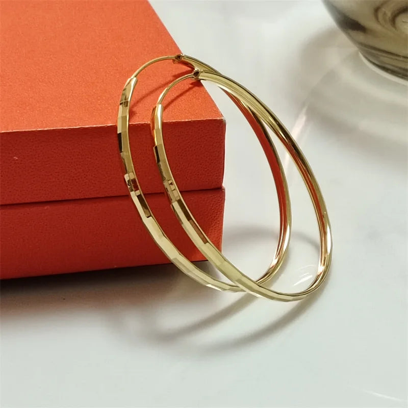 Senlissi – Creolen aus 925er-Sterlingsilber für Damen, 18 Karat vergoldet, Schmuck, schillernde Damen-Creolen, Weihnachtsgeschenke