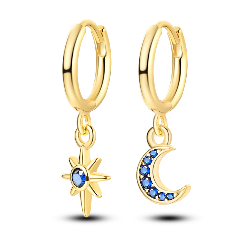 Ohrringe Original 925er Sterlingsilber Ohrstecker Tropfen Creolen Roségold für Frauen Mädchen Party Hochzeit Geburtstag Schmuck Geschenk