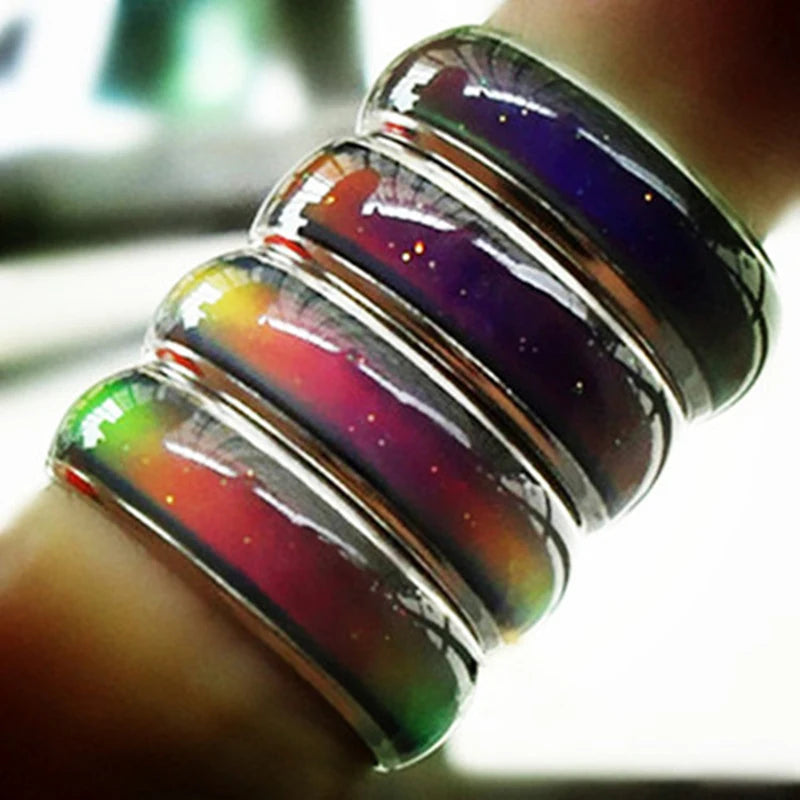 1pc Edelstahl Stimmung Ring Ändern Farbe Ringe Emotion Gefühl Temperatur Ring Für Frauen Männer Paare Ringe Modeschmuck