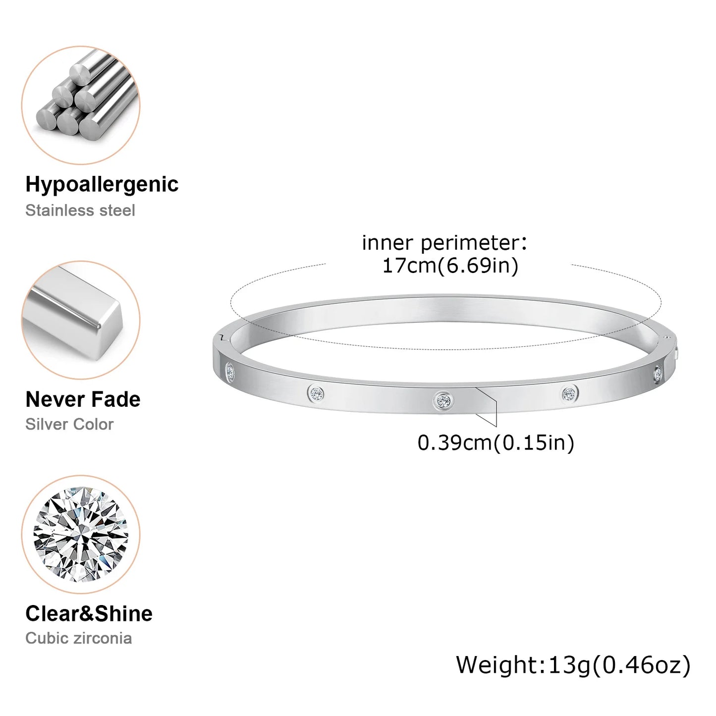 Vnox 2–8 mm Damen-Armbänder-Set, einfache gestapelte vergoldete Edelstahl-Perlen-Armbänder, glamouröse Liebesgeschenk-Manschettenarmbänder für Sie