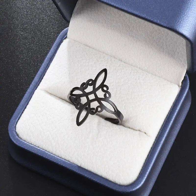 Edelstahl Hexen knoten Doppels chicht verstellbares Armband für Frauen Vintage irischen Glücks knoten Schmuck Geburtstags geschenk