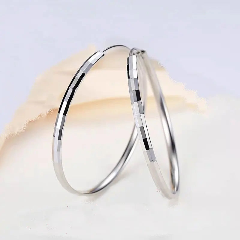 Senlissi – Creolen aus 925er-Sterlingsilber für Damen, 18 Karat vergoldet, Schmuck, schillernde Damen-Creolen, Weihnachtsgeschenke
