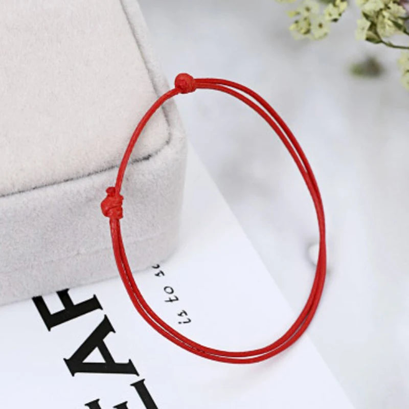 Seil Fußkettchen schwarz rot Farbe verstellbares Armband klassische Männer Frauen Sommer Barfuß Sandalen Fußkettchen Schmuck