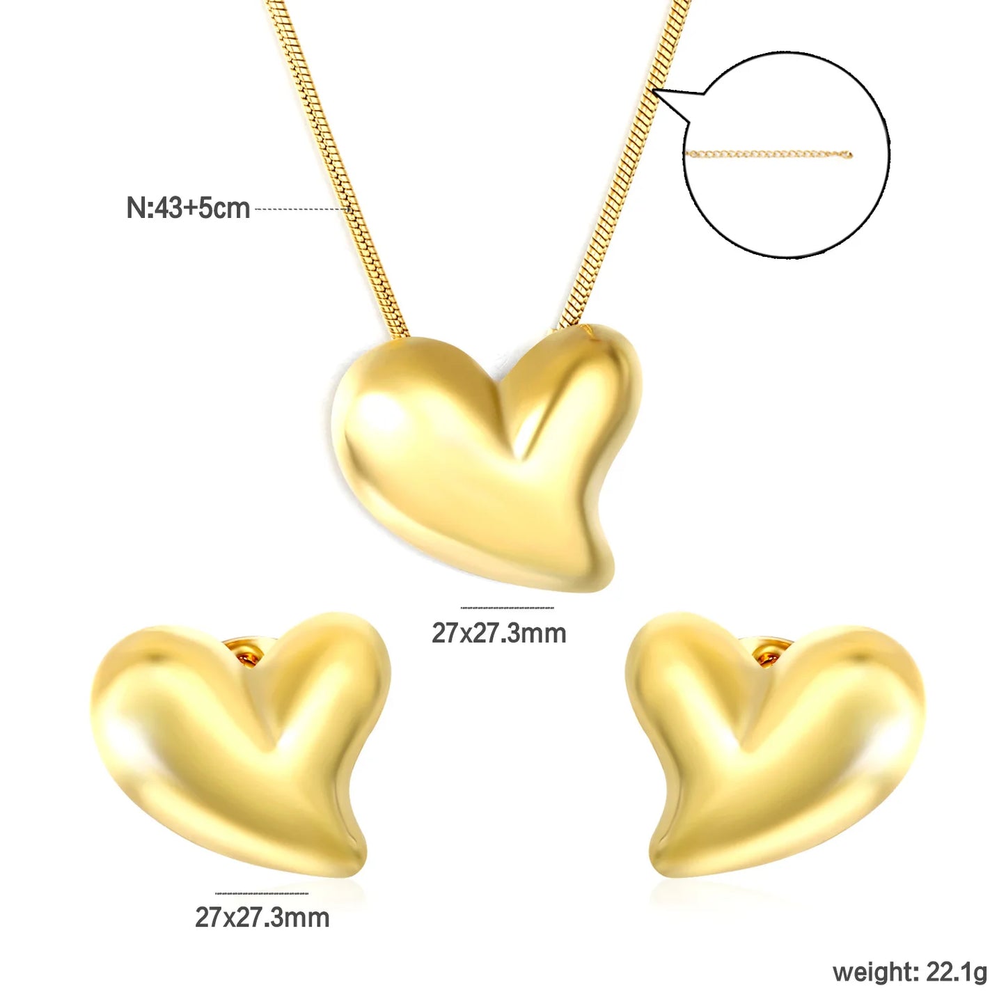Vierblättriges Kleeblatt für Damen, Halskette, Armband, Ohrringe, Edelstahl, flache Schlangenkette, Halsband für Damen und Mädchen, Modeschmuckset
